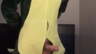 Onesie 19 year old solo jerk