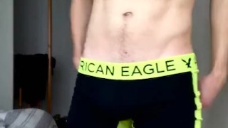 Hairy twink getting hard