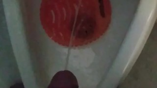 Watch me piss in a dark public restroom
