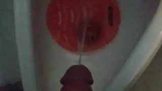 Watch me piss in a dark public restroom
