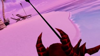 Horny Devil's Sexy Moans on the Beach