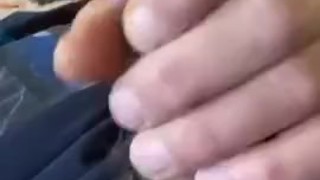 Stroking my hard cock 
