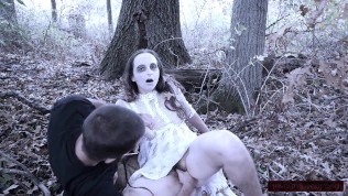 Halloween Scene: He Finds Ghost In Woods, Gives Her New Life With Squirt and Facefucking