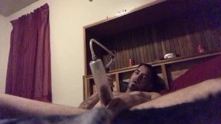 Penis play with penis pump 
