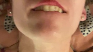 Tiny Milf deepthroat throat fucking BWC POV