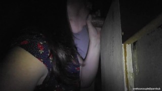 WIFE AND HUBBY VISITED A SEEDY GLORYHOLE AND WENT HOME TO FINISH!