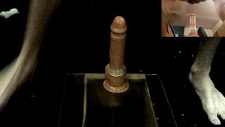 The long lost 2nd camera footage from "Bigtallman Fuck's A 9 Inch Dildo"