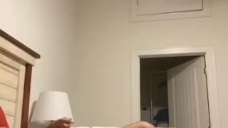 Shooting my cum all over the bed