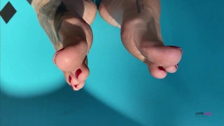 Sweaty Small Feet Foot Play On Yoga Mat Preview