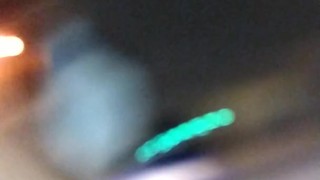 Naked and jerking off in the car