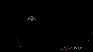 Hot alien dickgirl fucks hard a black woman in restraints on the exoplanet. Fucking machine