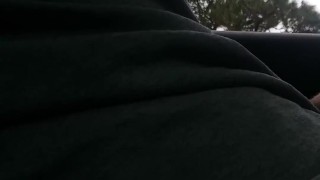 Outdoor jacking off