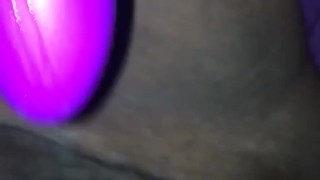 Creamy pussy cums on favorite dildo