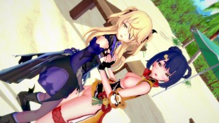 Genshin Impact - Xiangling and Fischl Lesbian Sex [3D Hentai, 4K, 60FPS, Uncensored]