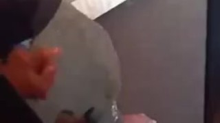 Daddy Cumming on Mirror before work