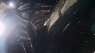 Amateur Rubber Slut Plays with her Ass