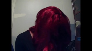 Tight Playmate Pt4! Satin black gloves and metal nails to go along my female mask Playmate!