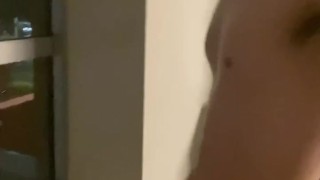 Eddie De Luca Cums In Hotel Window