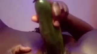 BIGGEST CUCUMBER in TIGHT PUSSY