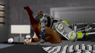 Otter Babe Orders Fuck Robot and gets Fucked Silly - Second Life Yiff