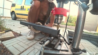 DIY Floating Table 2 - Drill Holes 4k HD Hothandyman NipSlip best moments (Music)