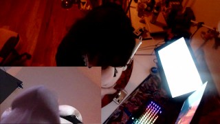 Little Babynikachu unloads her moo moo milk onto phone