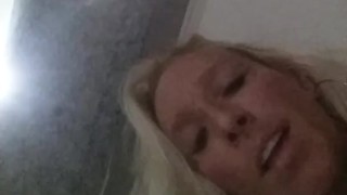 Horny slut fucks her ass and pussy with bottle Klittty Katt