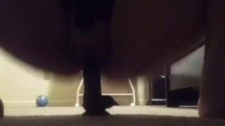 Fucking this tight pussy with this big black toy
