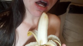 Girl learns to do blowjob and swallow cum