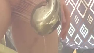 Shower orgasm