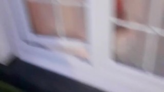 My little dick exposed on mate's balcony 
