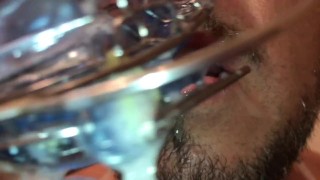 Self facial cumming on braces retainer twinblock with headgear