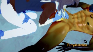 Furry Yaoi Hentai 3D - Dog Sukcs big horse dick and he cums in his mouth