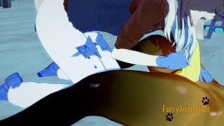 Furry Yaoi Hentai 3D - Dog Sukcs big horse dick and he cums in his mouth