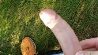 Huge twink cumshot after a long run