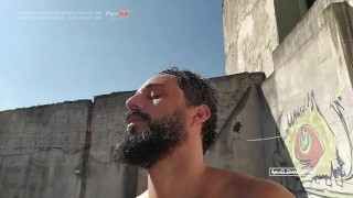 TEASER | Hose bath in the backyard leaves cock cumshot wet