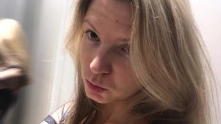 Gina Gerson inside changing room