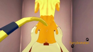 Furry Yaoi Hentai 3D Yiff - Egyptian cat is fucked by a dog in toilet