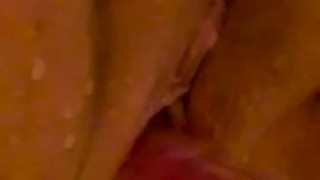 Pink dildo makes me cum.
