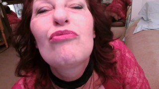509 Sexiest 60 year old ever smoking in red lace lingerie See too sexy for words DawnSkye55 tease