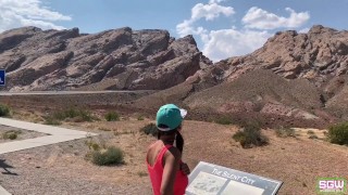 Hot Sex in a Sandstone Quarry outdoors in Public