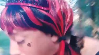 Kinky Cosplay sloppy deepthroat queen THROAT PIE
