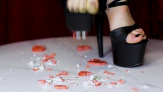 Stripper heel eyeball squish ASMR
