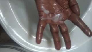 This is the actual video this morning where I cummed in my hand 