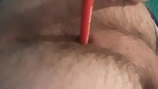 Inserting a pen marker up my tight skinny ass!