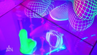 Jewelz Blu Trippy Neon Fishnet Dildo Suck and Fuck (FULL VIDEO ON MODELHUB)