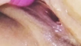 Soaking wet pussy squirting and dripping with orgasms while massaging clit!