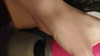 Buzzing myself with my Doxy whilst watching porn