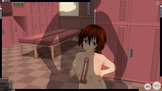 3D HENTAI Sportswoman fucks in the school locker room