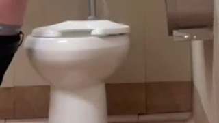 Quick piss miss the toilet